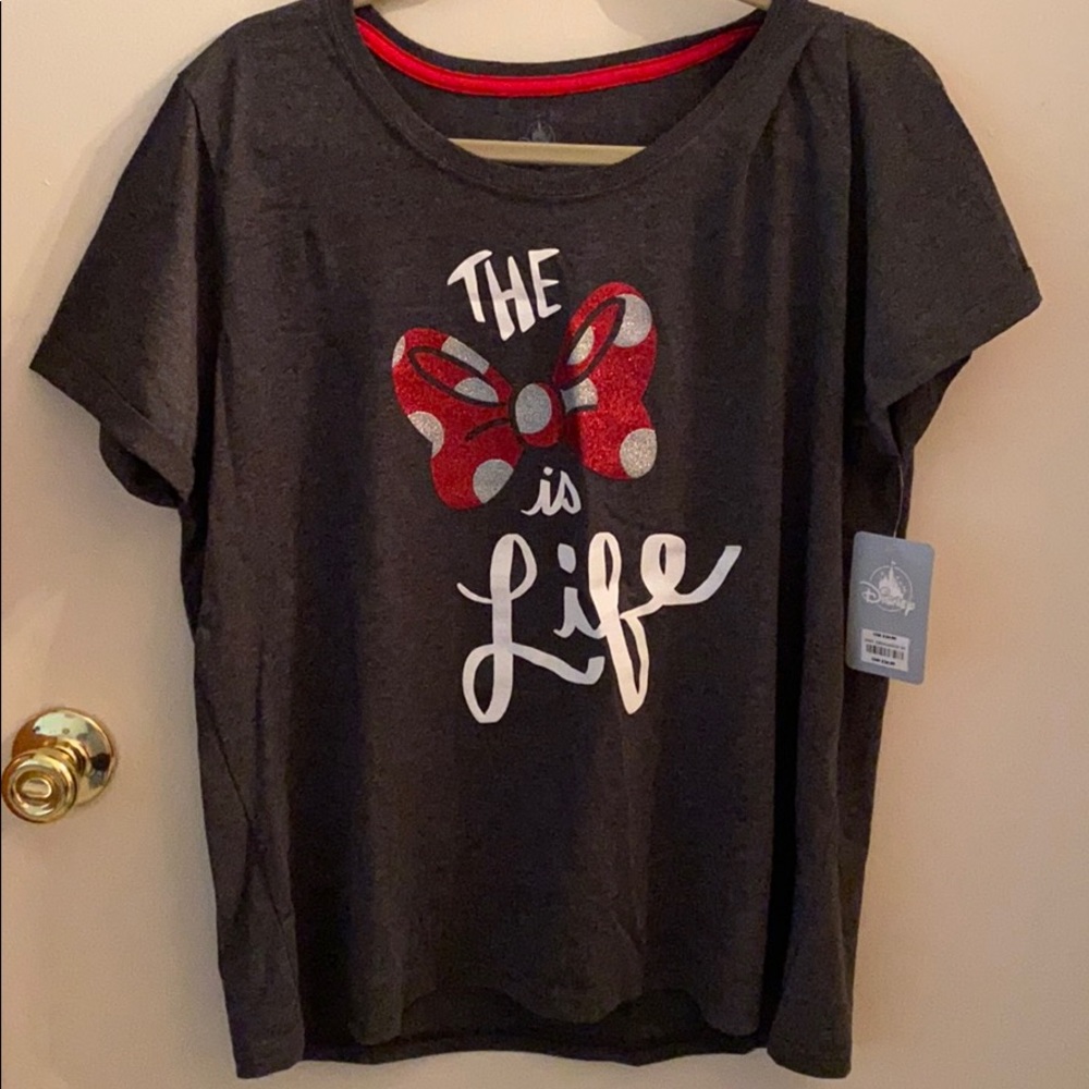 NWT The Bow is Life Minnie Mouse shirt- XL